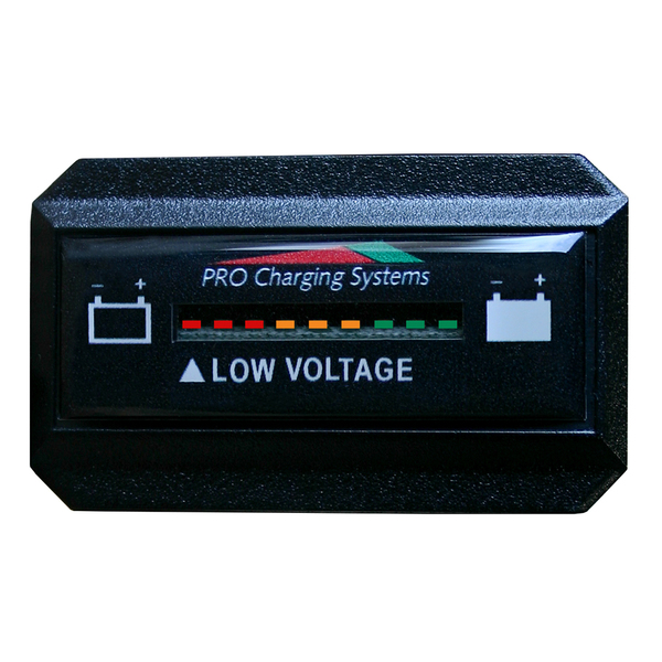 Dual Pro Battery Fuel Gauge - DeltaView Link Compatible - Rectangle - BFGWOVR12V